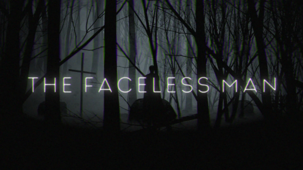 The Faceless Man title over a dark, misty forest.